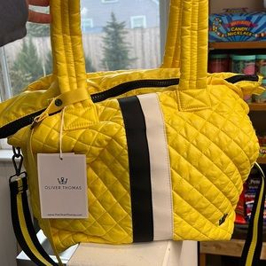 Oliver Thomas kitchen sink tote in yellow. NWT